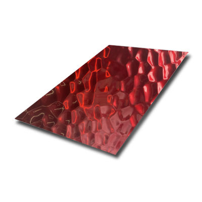 Disegno di nido di miele Cina Rossa 304 lamiera in acciaio inossidabile - Decorativo Stampato PVD Color Coated