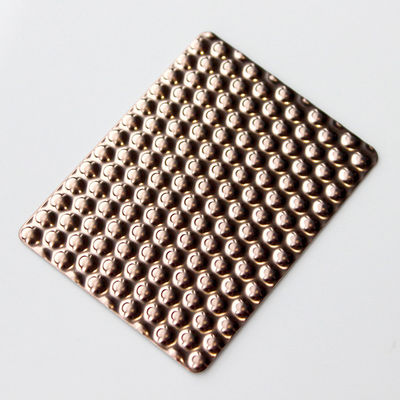 Prezzo buono Lamiera decorativa in acciaio inossidabile stampato oro rosa in linea