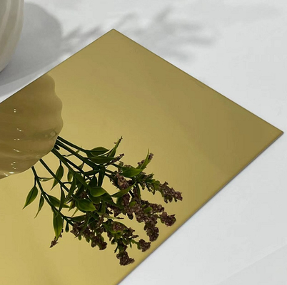 Ss304 rivestimento pvd Oro Specchio lamiera di acciaio inossidabile piastra di decorazione