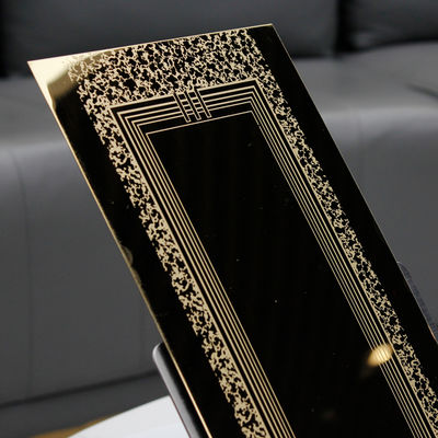 Prezzo buono Finitura specchio oro 304 acciaio inossidabile piastra incisa con 1219x3048mm Dimensioni per applicazioni decorative in linea