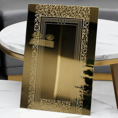 Manufacturer Gold Mirror Etched Stainless Steel Sheet Etched Plate