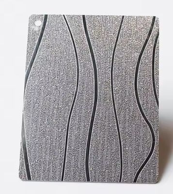 Ss304  Sliver Embossed Stainless Steel Sheet Decoration Wall