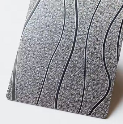 Ss304  Sliver Embossed Stainless Steel Sheet Decoration Wall