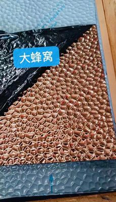 Lamiera in acciaio inossidabile 304 con rivestimento PVD colorato stampato a nido d'ape 1219x2438mm
