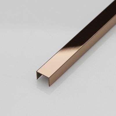Prezzo buono Rose Gold U Profile in acciaio inossidabile 304 Corner Tile Trim con spessore di 0,65 mm in linea