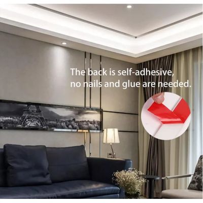 Prezzo buono Gold Mirror Metal Stainless Steel Tile Trim Flat Tape Adhesive Roll in linea