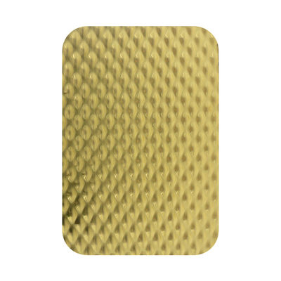 Prezzo buono Lastra goffrata in acciaio inossidabile 304 201 con finitura a specchio dorato, spessore 0,85 mm, per pannelli decorativi da parete in linea