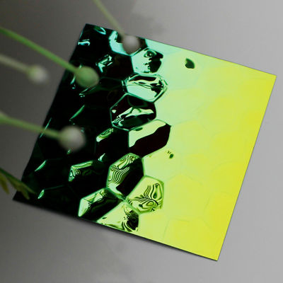 Prezzo buono Placca in acciaio inossidabile decorativa martellata in colore verde stampata 304 Grade 1219x2438mm in linea