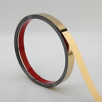 Prezzo buono Acciaio inossidabile specchio dorato / strisce d' acciaio decorazione muro in linea