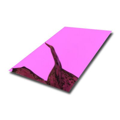 Prezzo buono Lastra decorativa in acciaio inossidabile con finitura a specchio rosa PVD, spessore 0,3-1,2 mm e dimensioni 1219*2438 mm in linea