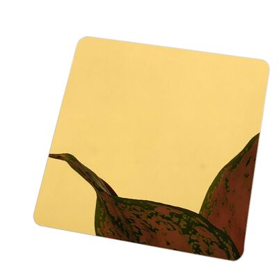 Prezzo buono Vendita Calda Specchio Oro Colore Acciaio Inossidabile Lamiera Decorazione Parete in linea