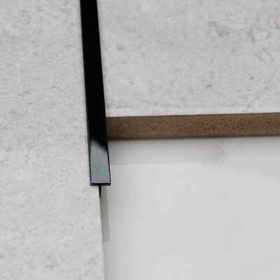 Profilo per bordi in acciaio inossidabile 304 a specchio nero PVD da 10 piedi