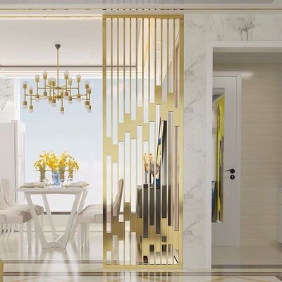 Prezzo buono Divider di stanza in acciaio inossidabile in oro di lusso - Elegante schermo di privacy in metallo in linea