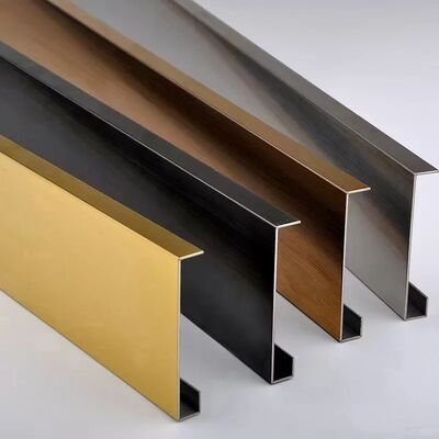 Prezzo buono 304 in acciaio inossidabile U Profile Tile Trim con PVD Color Coating in 10 piedi di lunghezza in linea