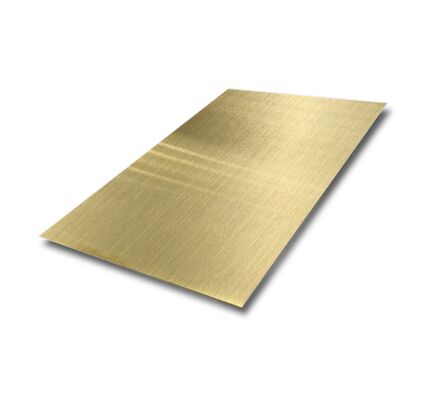 Linea di capelli Champagne Gold Plate in acciaio inossidabile, finitura PVD Premium