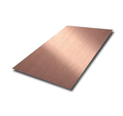 SS304 Hairline Rose Gold lamiera in acciaio inossidabile Placca metallica colorata decorativa