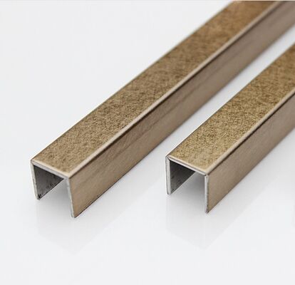 Prezzo buono U6 U8 U10 Vibrazione in acciaio inossidabile U Channel Trim per decorazioni murali in linea