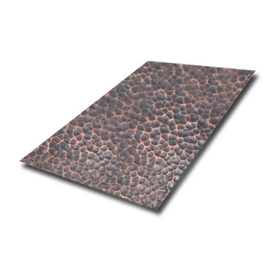 Prezzo buono Lamiera di metallo in acciaio inossidabile con struttura martellata in bronzo rosso annerito in linea