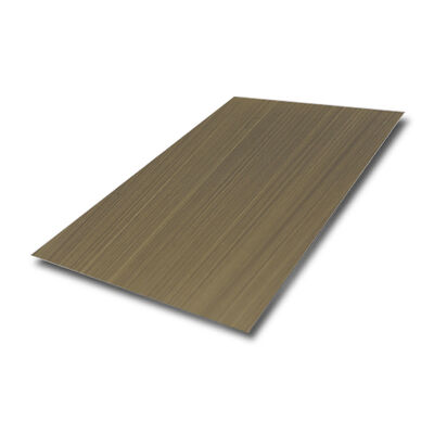 Bronzo nera 0,65 mm spessore 304 Grade Hairline lamiera di acciaio inossidabile