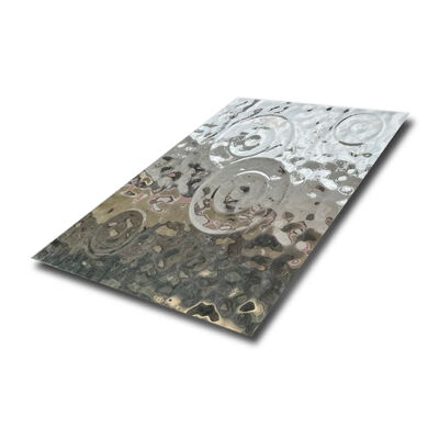 Prezzo buono Lamiera in acciaio inossidabile con ondulazione dell'acqua con design a goccia di pioggia per la decorazione d'interni in linea