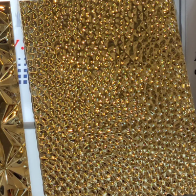 pannello di acciaio in oro di titanio 304 per decorazioni di lusso.
