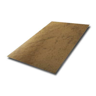 Prezzo buono Lamiera decorativa in acciaio inossidabile con finitura spazzolata color bronzo, quattro piedi, croce, metallo anticato in linea