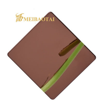 PVD Color Mirror Finish Decorative Stainless Steel Sheet Standard DIN per elegante decorazione di pareti e soffitti