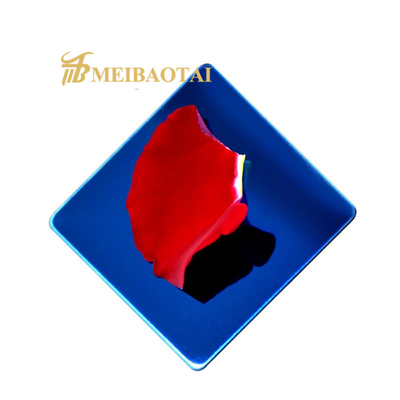 0.8mm piatto della decorazione dello strato colorato specchio blu di acciaio inossidabile SS304 201