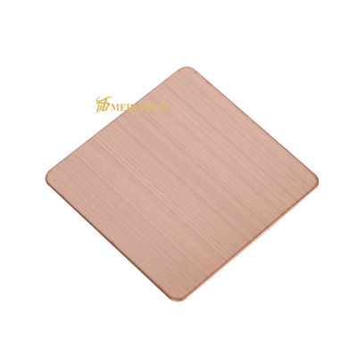 Pannello in lamiera di acciaio inossidabile 430 con rivestimento PVD e finitura Hairline 1219x2438mm con pellicola in PVC 8c