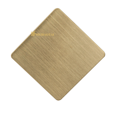 decorazione del rivestimento di colore dell'oro dello strato di acciaio inossidabile della linea sottile di 1219x2438mm