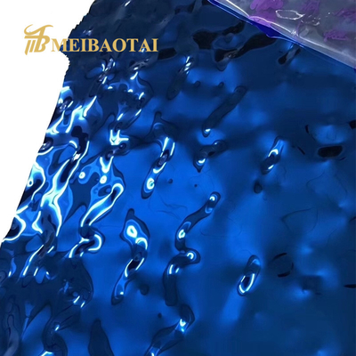 Strato di acciaio inossidabile dell'ondulazione dell'acqua di PVD, piatto inossidabile lucidato 0.55mm