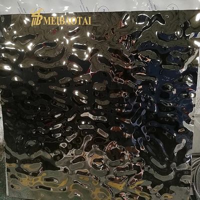 Lastra ondulata in acciaio inossidabile 304 rivestita in PVC con finitura a specchio argentato per soffitto e parete
