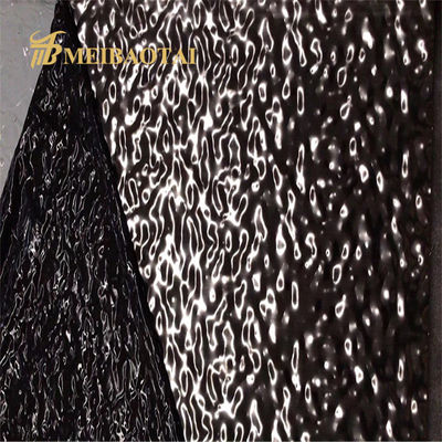 Finitura specchio d'argento 304 in acciaio inossidabile foglio ondulato con 70 micron di pellicola in PVC per pannelli murari decorativi