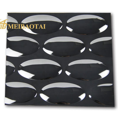 Prezzo buono 0.85mm Spessore Nero Ovale Modello Intagliato Lato di Acciaio Inossidabile Grado 201 per Applicazioni Decorative in linea