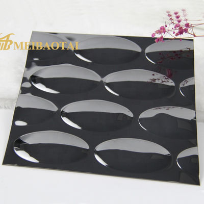 Lastra in acciaio inossidabile goffrata con finitura a specchio Grado 304, lunghezza 3 m, per rivestimenti murali decorativi