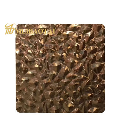 Buon prezzo JIS ha impresso lo strato Rose Gold Plating che di acciaio inossidabile 3D decorano il piatto 4x8 0.65mm Thk degli ss in linea