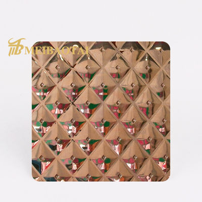 Buon prezzo SS201 acciaio inossidabile Diamond Plate, lamiera di acciaio impressa 10ft 0.75mm densamente in linea