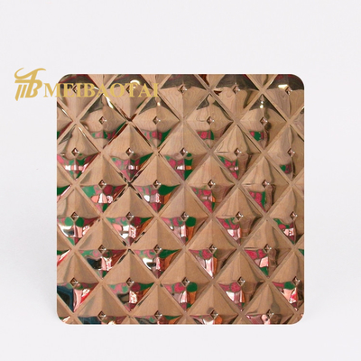 SS201 acciaio inossidabile Diamond Plate, lamiera di acciaio impressa 10ft 0.75mm densamente