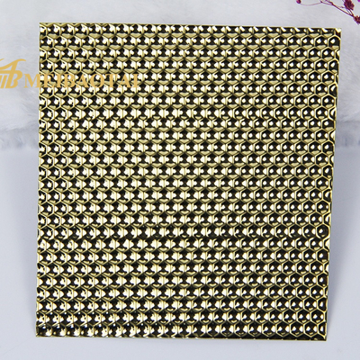 lo spessore di 0.85mm ha impresso la parete del modello del favo dell'oro dello strato di acciaio inossidabile decorativa