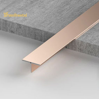 Prezzo buono 10FT Lunghezza Bordo Piastrelle in Acciaio Inox con Rivestimento PVD Oro Rosa e Grado 201 per Bordo Metallico Decorativo in linea