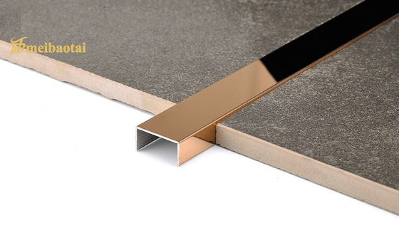 Prezzo buono Disposizione della disposizione PVD Rose Gold Stainless Steel U delle mattonelle dello specchio di lunghezza di 3048MM in linea