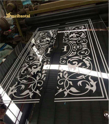 Piastra in acciaio inossidabile per ascensore inciso in argento con fiori 1219x2438mm Dimensione SS 304