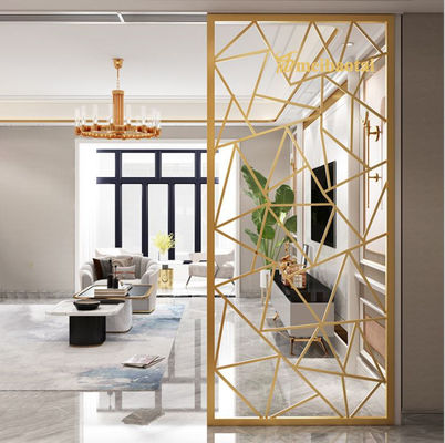 Prezzo buono Divisoria in acciaio inossidabile tagliata al laser con rivestimento PVD e durezza HV230 per spazi abitativi moderni in linea