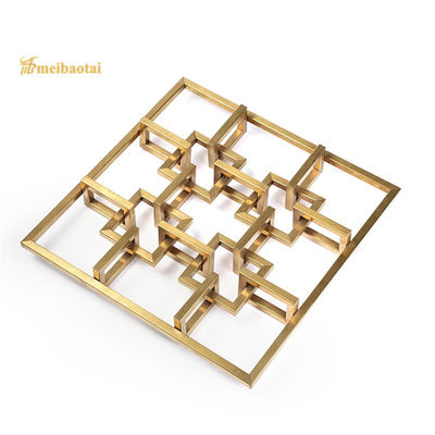 Prezzo buono Finitura PVD color dorato rivestito divisore della stanza in acciaio inossidabile con dimensioni personalizzate in linea