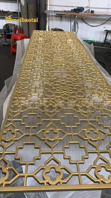 Prezzo buono 30mm Spessore Laser PVC Film Metal Room Divider con dimensioni personalizzate per hotel e casa in linea