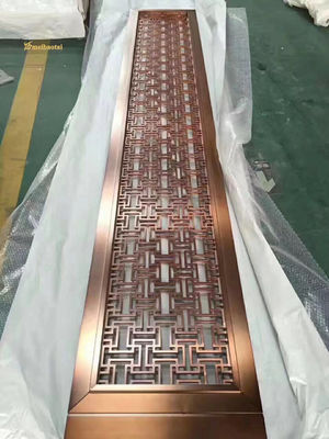 Prezzo buono Divisoria per interni in alluminio spessore 8 mm con finitura dorata e dimensioni personalizzate in linea