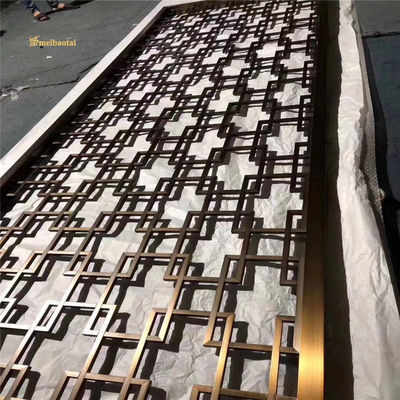 Divisoria per interni in acciaio inossidabile con finitura spazzolata, colore marrone, dimensioni personalizzate