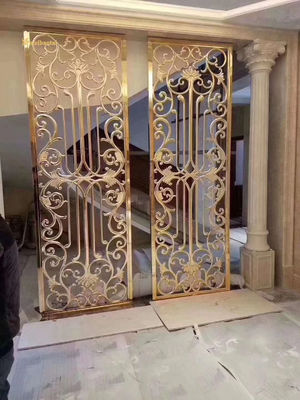 Prezzo buono 201 304 Stainless Steel Room Checkered Shape Divider Decorazione alberghiera in linea