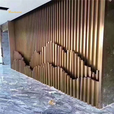 Prezzo buono Divisorio per ambienti in acciaio inossidabile placcato oro rosa con tecnica di taglio laser e dimensioni personalizzate in linea