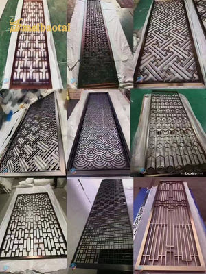 Prezzo buono Molti Stile Oro Rosa Bronzo Oro Colore In Acciaio Inossidabile Camera Divider Decorazione Hotel, casa in linea